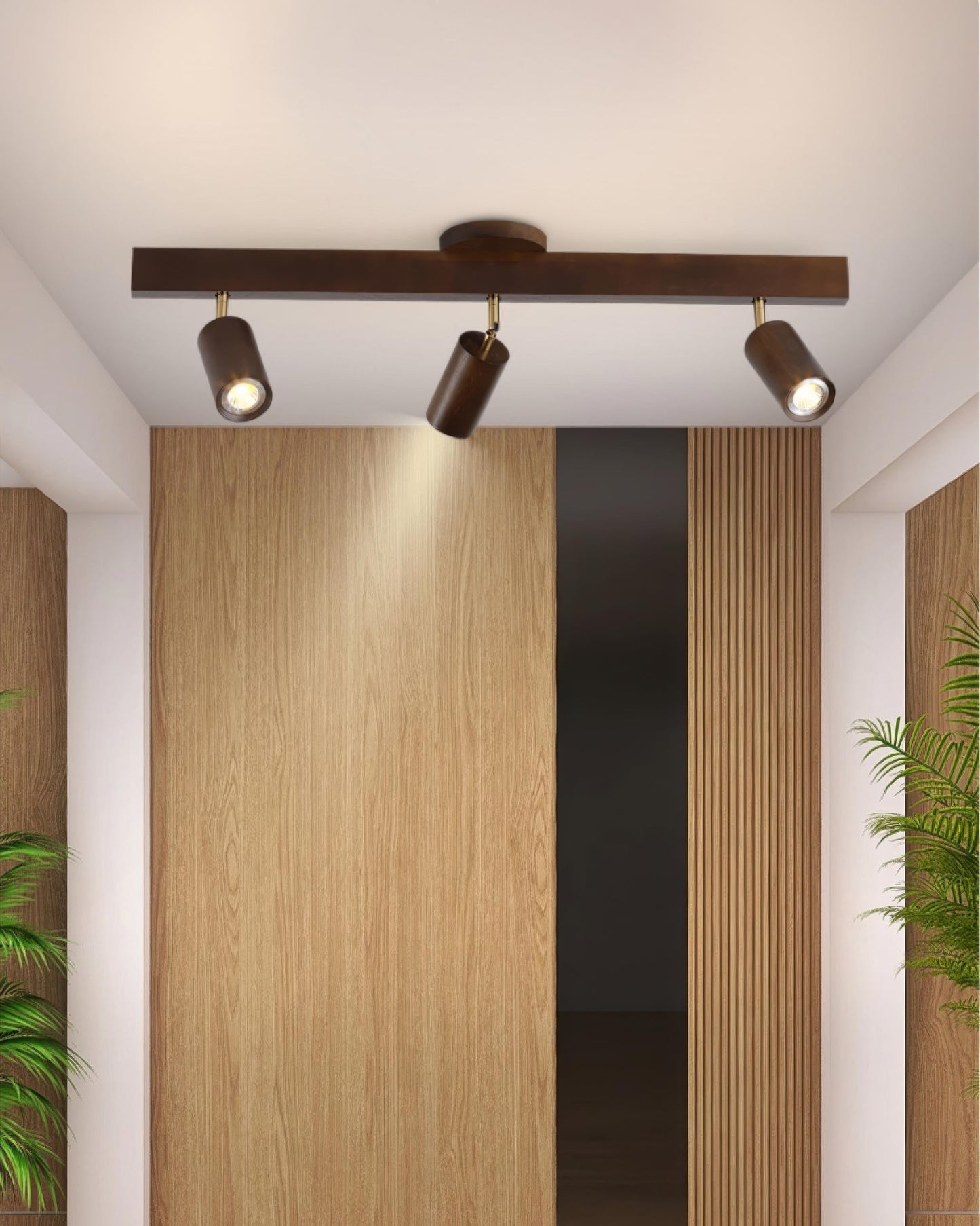 Walnut Gallery Track Light