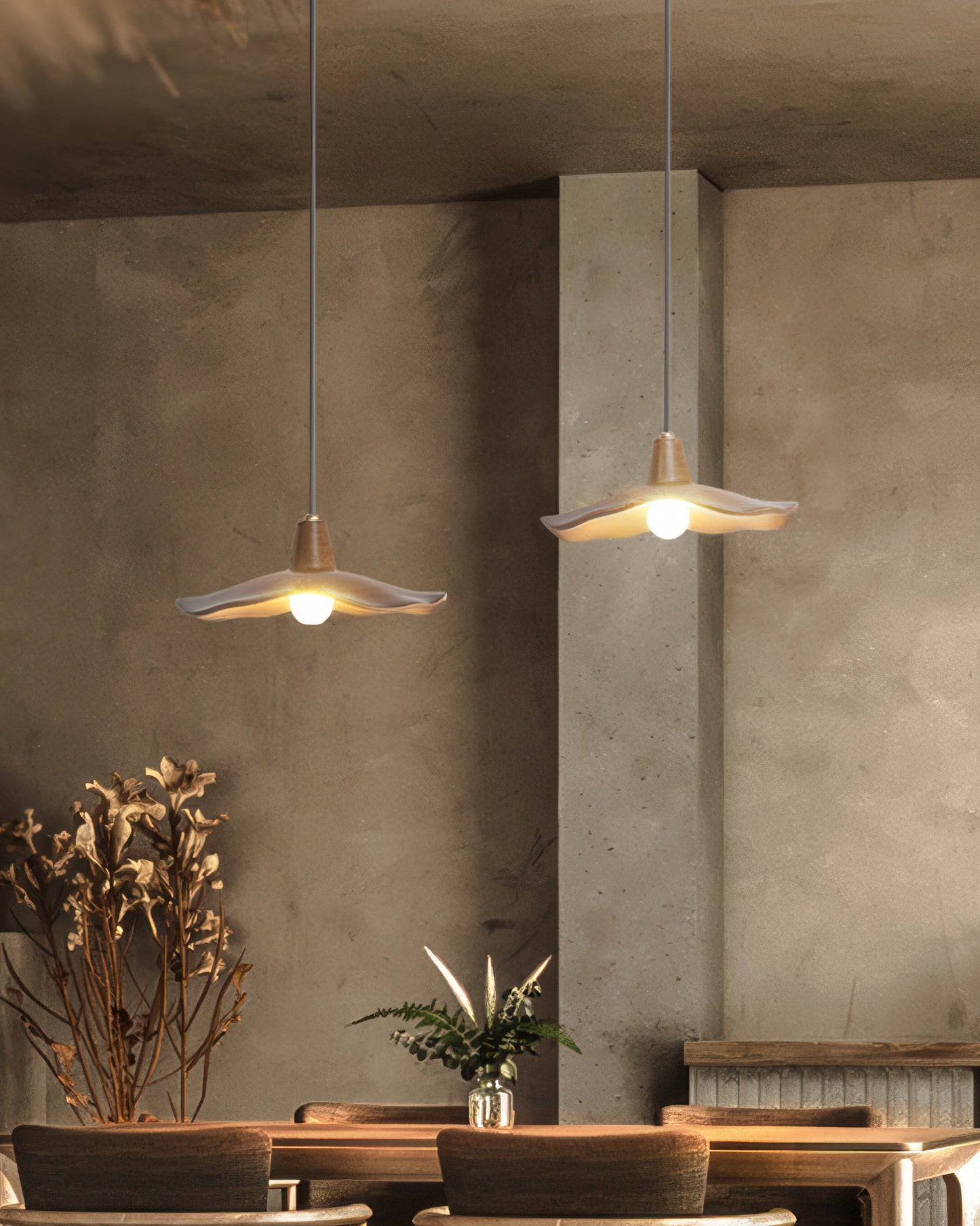 Simple Retro Wood Pendant Light Lampshade