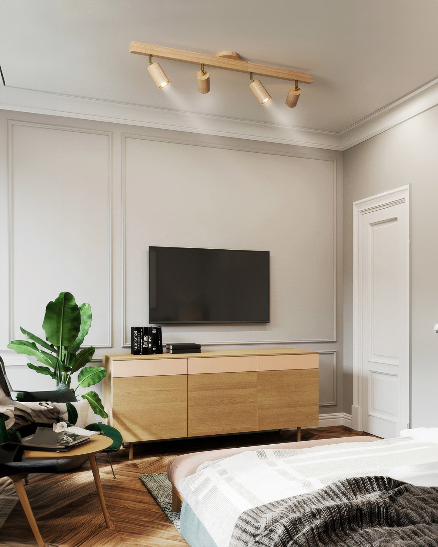 Walnut Gallery Track Light