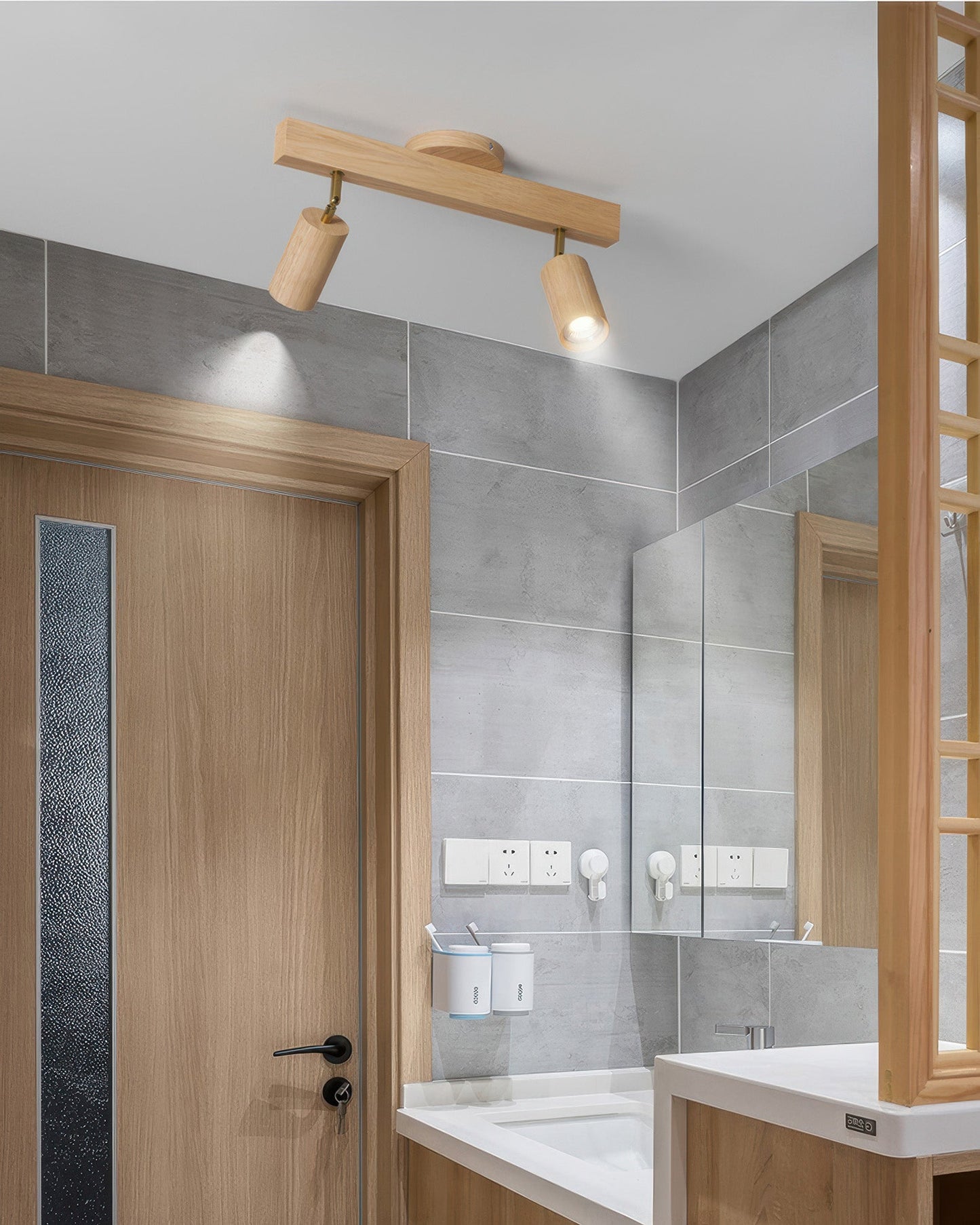 Walnut Gallery Track Light
