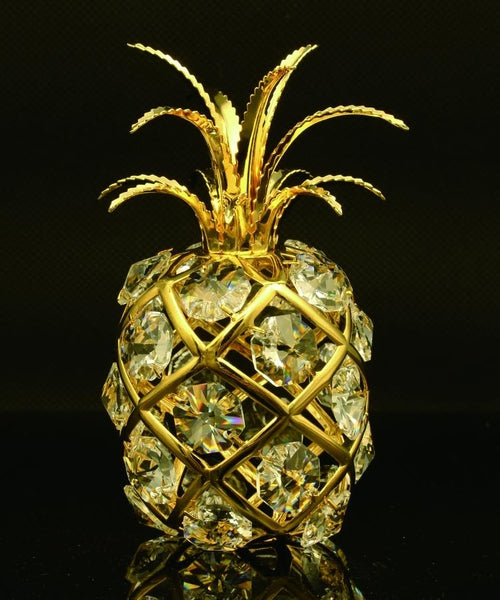 24K Gold/Silver Plated Pineapple with Swarovski