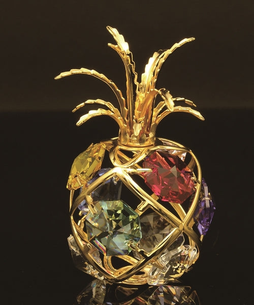24K Gold/Silver Plated Pineapple with Swarovski