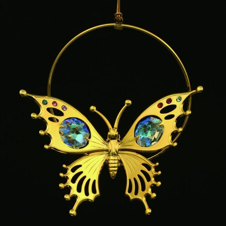 24K Gold Plated 3 in 1 Butterfly with Aurora