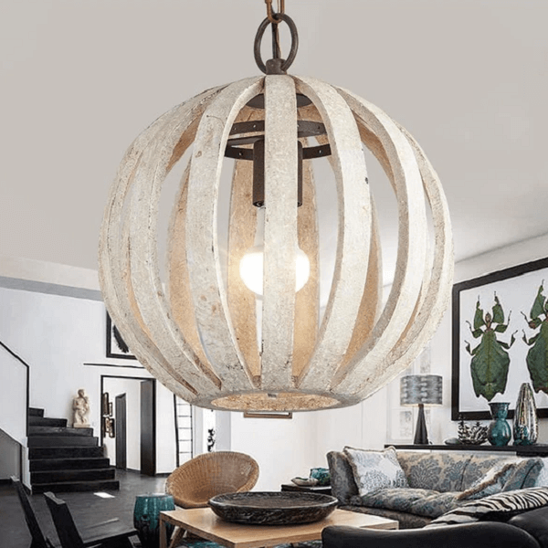 Rooney - Rustic Hanging Cage Lamp