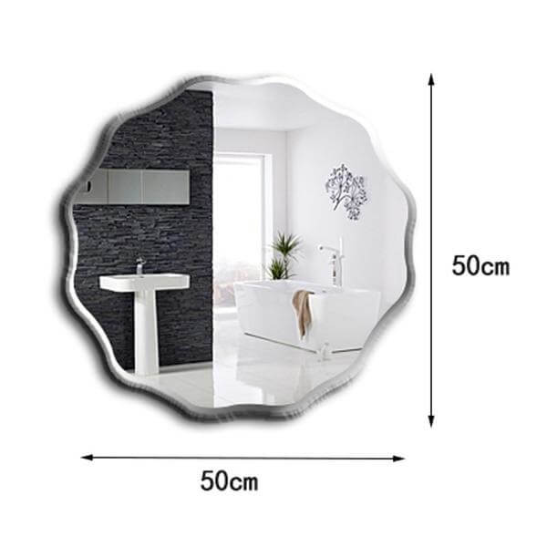 Rowena - Wavy Frameless Mirror - Nordic Side - architecture, arcitecture, art, artichture, artist, bathroom vanity, contemporaryart, crystal chandelier, decor, decoration, design, designer, d