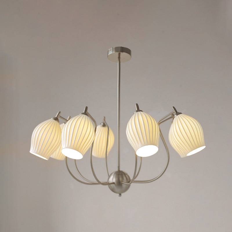 WOMO Fluted Ceramic shaded Chandelier-WM2121a