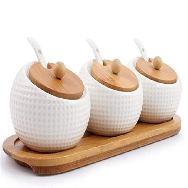Portia - Seasoning Porcelain Kitchen Jar - Nordic Side - KITCHEN & DINING, KITCHENWARE