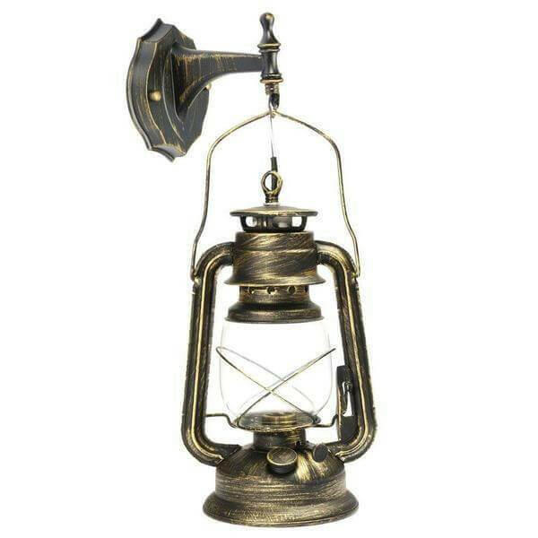 Vintage Lantern Style Wall Mount Lamp
