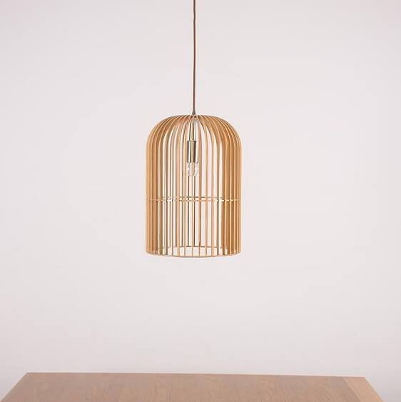 Wooden bird cage pendant light - Nordic Side - archidaily, archilovers, architecture, architecturelovers, architectureporn, art, artist, concrete, contemporaryart, decor, decoration, design,