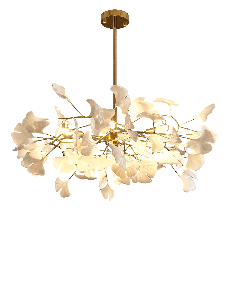 WOMO Ginkgo Leaf Chandelier-WM2205b