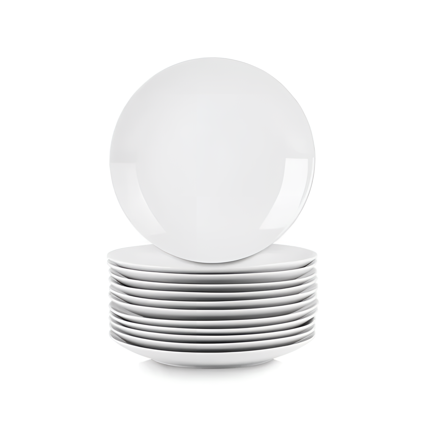 10.5" 12-Piece Porcelain Dinner Plate Set | Dinnerware | NordicAbode.com