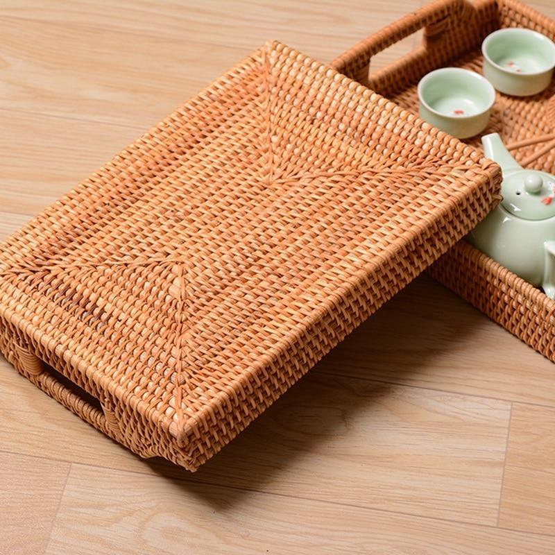Rattan Square Woven Basket - Nordic Side - diningroom, kitchen