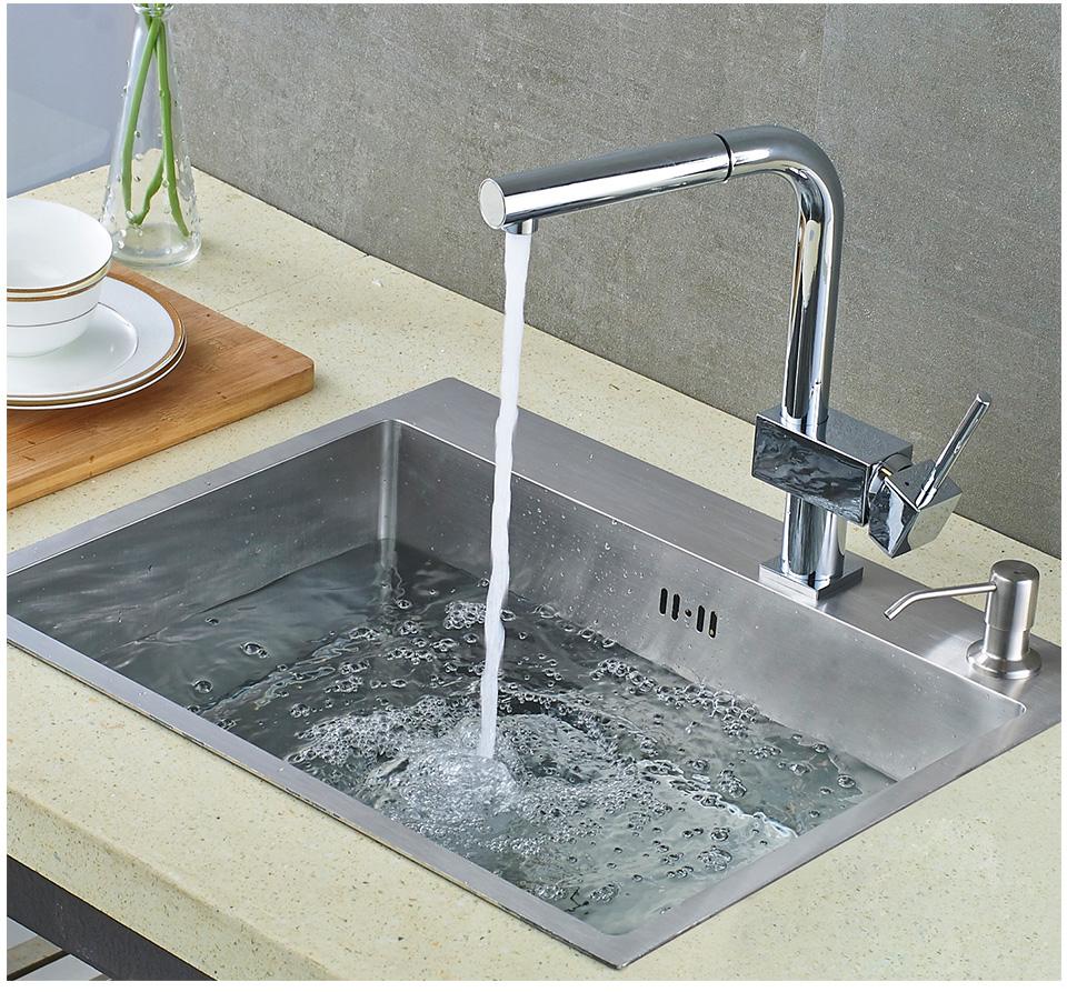 Brantley - Single Handmade Stainless Steel Kitchen Sink - Nordic Side - 03-16, modern-pieces
