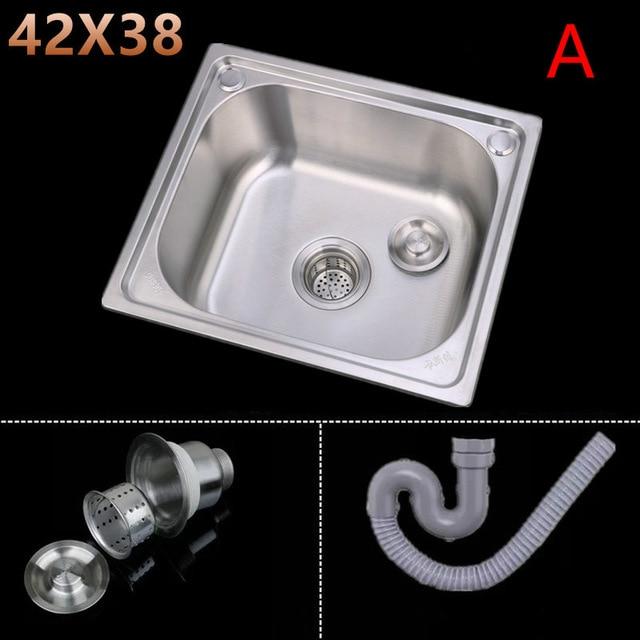 Matteo - Single Thick Stainless Steel Basin Kitchen Sink - Nordic Side - 03-18, modern-pieces