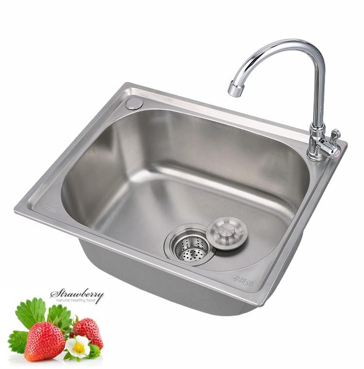 Matteo - Single Thick Stainless Steel Basin Kitchen Sink - Nordic Side - 03-18, modern-pieces