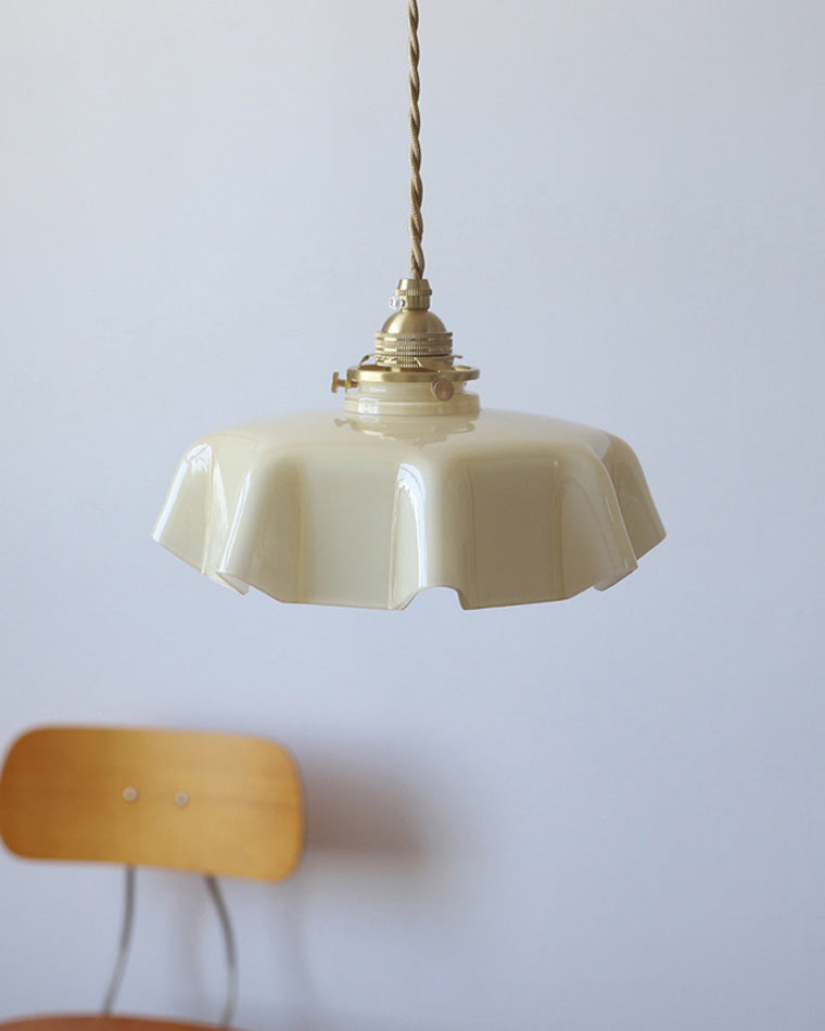 WOMO Retro Coloured/Pink Glass Pendant Light-WM2084