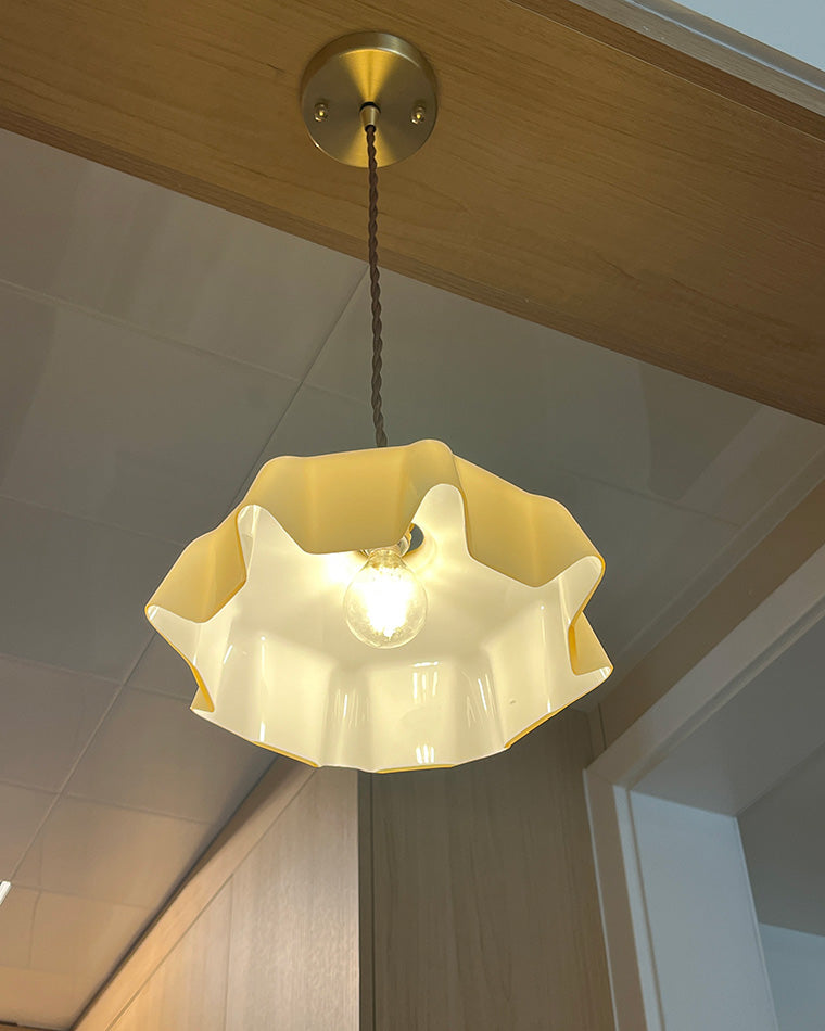 WOMO Retro Coloured/Pink Glass Pendant Light-WM2084
