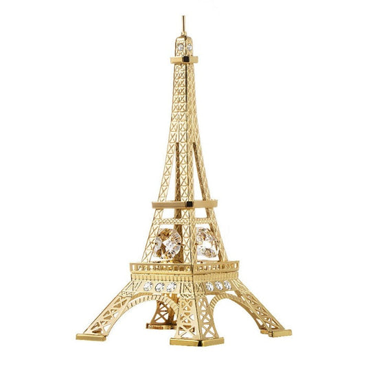 24K Gold Plated Eiffel Tower with Swarovski