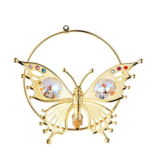 24K Gold Plated 3 in 1 Butterfly with Aurora