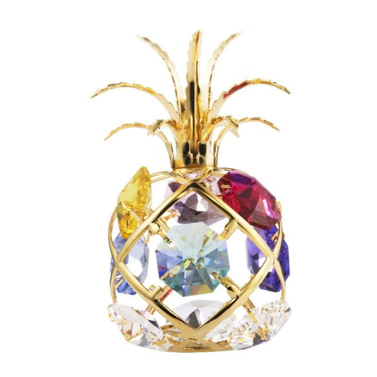 24K Gold/Silver Plated Pineapple with Swarovski