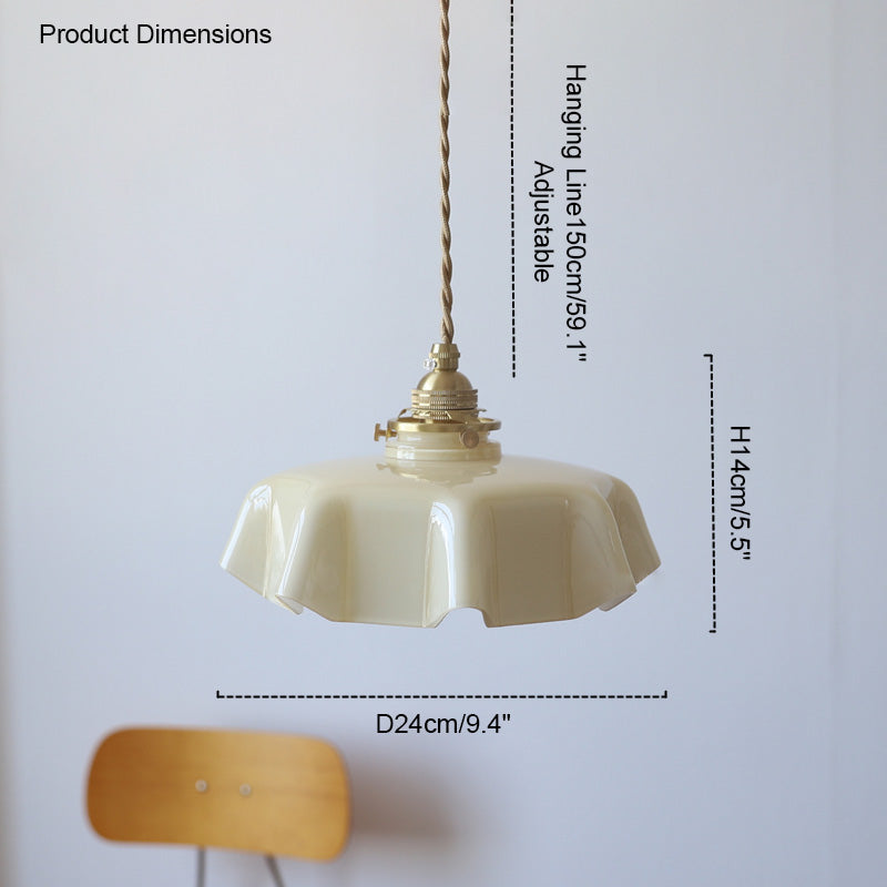 WOMO Retro Coloured/Pink Glass Pendant Light-WM2084