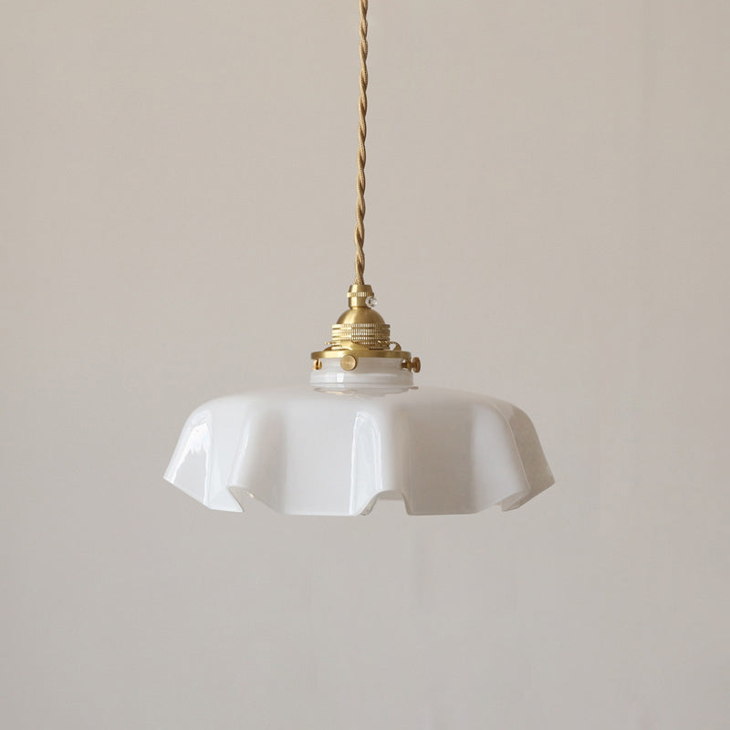 WOMO Retro Coloured/Pink Glass Pendant Light-WM2084