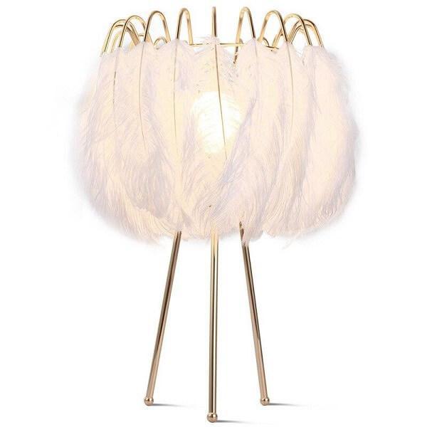 Fillena Modern Minimalist Warm Feather Table Lamp - Nordic Side - architecture, arcitecture, art, artichture, artist, contemporaryart, crystal chandelier, decor, decoration, design, designer,
