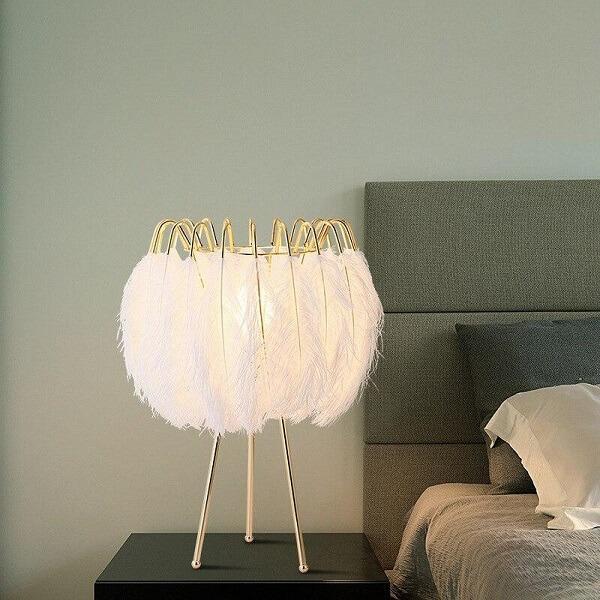 Fillena Modern Minimalist Warm Feather Table Lamp - Nordic Side - architecture, arcitecture, art, artichture, artist, contemporaryart, crystal chandelier, decor, decoration, design, designer,