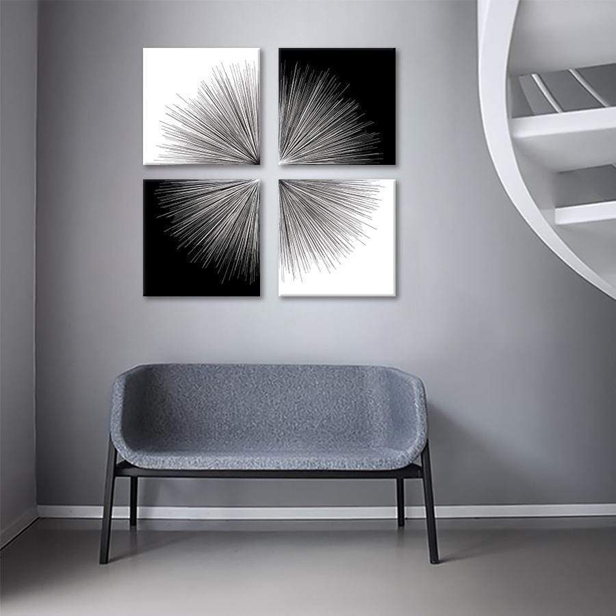 Light in Contrast 4 Piece Stretched Canvas - Nordic Side - 4 Piece, Acrylic Image, canvas art, Canvas Image, spo-enabled