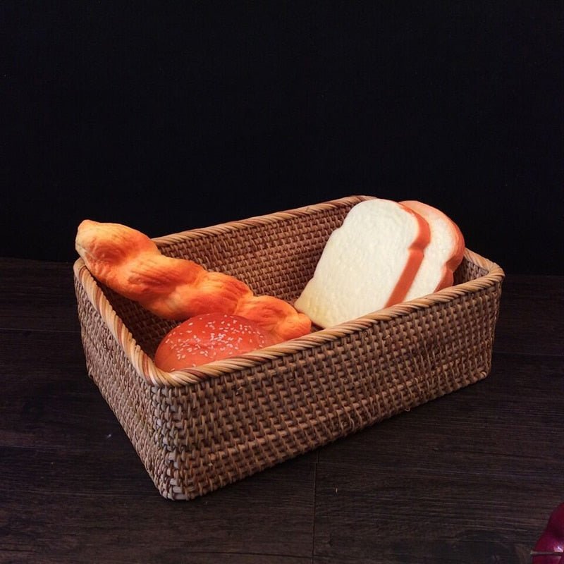 Rattan Basket Storage Organizer