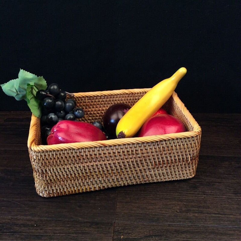 Rattan Basket Storage Organizer