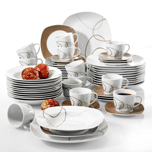 Nikita 60-Piece Porcelain Dinner Set | Dinnerware | NordicAbode.com