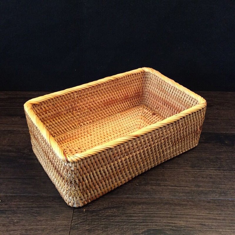 Rattan Basket Storage Organizer