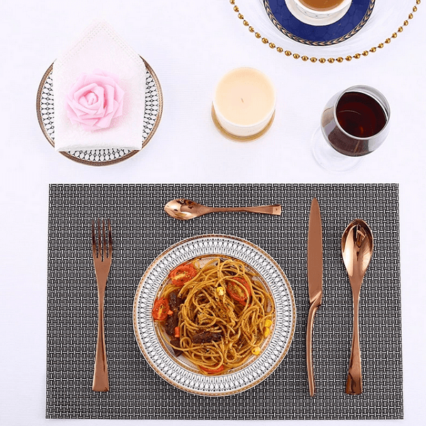 Jet Rose Gold Flatware - Nordic Side - architecture, arcitecture, art, artist, contemporaryart, decor, decoration, design, designer, designinspiration, edison, grey, home, home decor, home de
