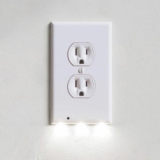 Lux Light Sensor Outlet - Nordic Side - DiscreetLighting, electric InstallsInSeconds, ElectricSockets, FeaturesBeautifulLeds, LeavesBothOutletsAvailableForOtherUses, light Walking, LightSenso
