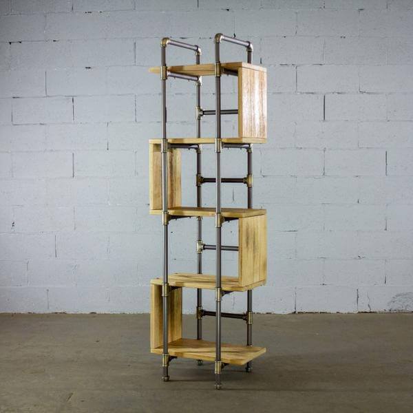 Modern Five Shelf Open Pipe Display Bookcase - Nordic Side - architecture, arcitecture, art, artichture, artist, ashley furniture near me, bobs furniture outlet, cheap furniture near me, city