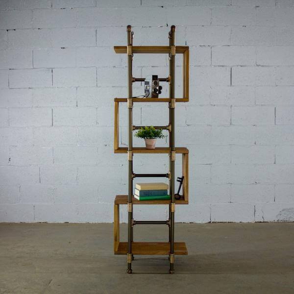 Modern Five Shelf Open Pipe Display Bookcase - Nordic Side - architecture, arcitecture, art, artichture, artist, ashley furniture near me, bobs furniture outlet, cheap furniture near me, city