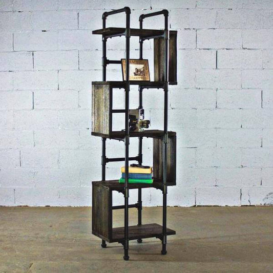 Modern Five Shelf Open Pipe Display Bookcase - Nordic Side - architecture, arcitecture, art, artichture, artist, ashley furniture near me, bobs furniture outlet, cheap furniture near me, city