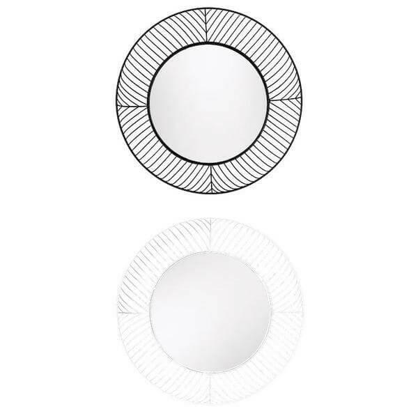 Nicolina - Round Iron Frame Mirror