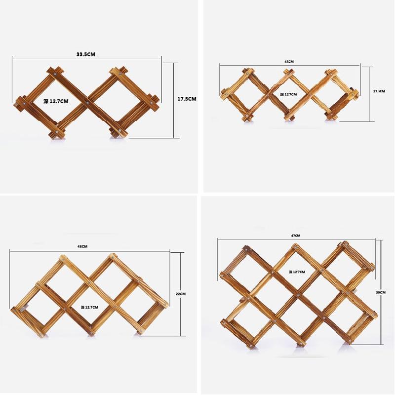 Foldable Wooden Wine Bottle Rack - Nordic Side - 