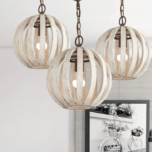 Rooney - Rustic Hanging Cage Lamp