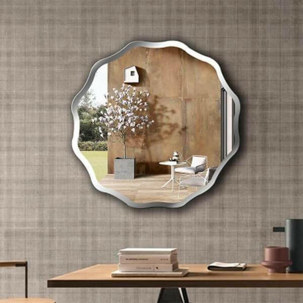Rowena - Wavy Frameless Mirror