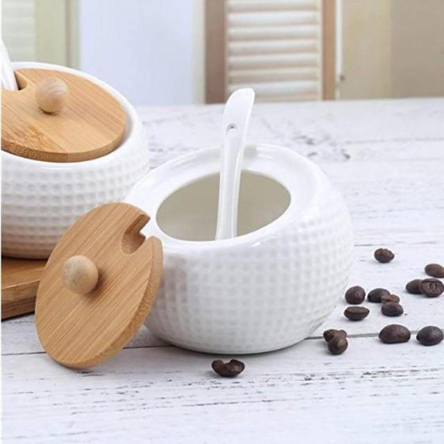 Portia - Seasoning Porcelain Kitchen Jar - Nordic Side - KITCHEN & DINING, KITCHENWARE