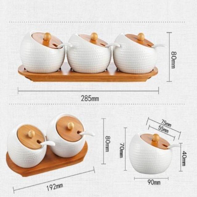 Portia - Seasoning Porcelain Kitchen Jar - Nordic Side - KITCHEN & DINING, KITCHENWARE