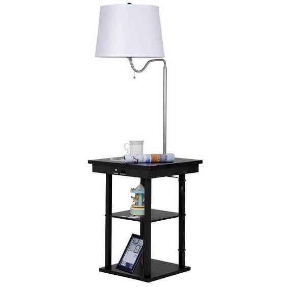 Table Swing Arm Floor Lamp with Shade 2 USB Ports - Nordic Side - architecture, arcitecture, art, artist, ashley furniture near me, bobs furniture outlet, cheap furniture near me, city furnit