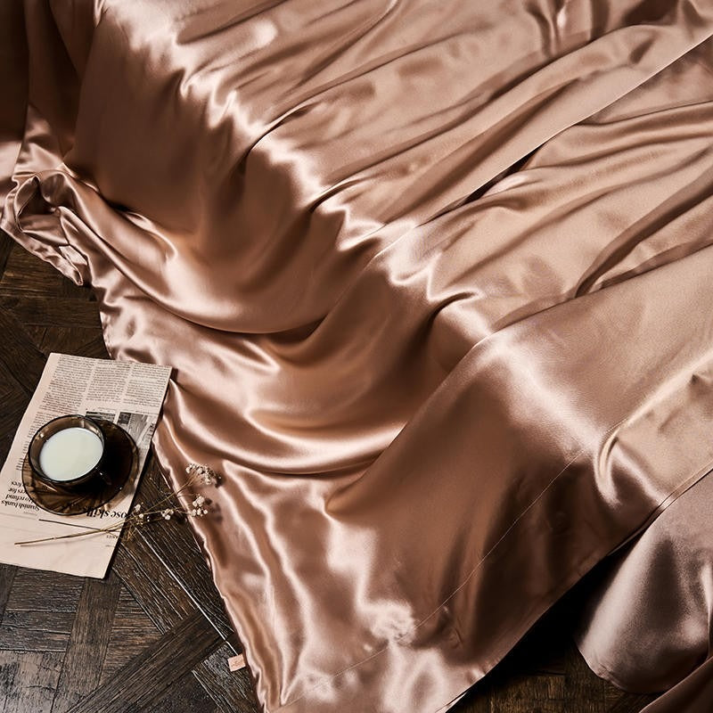 Royalis Rose Gold Silk Bedding Set