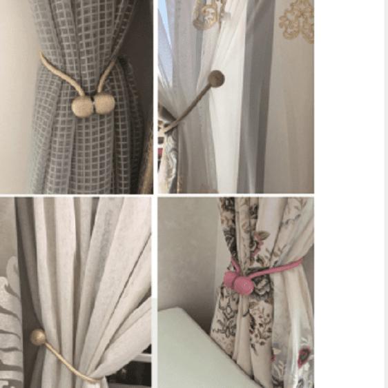 Magnet Buckle Curtain Tieback(1 Pair) - Nordic Side - architecture, arcitecture, art, artist, contemporaryart, decor, decoration, design, designer, designinspiration, edison, grey, home, home