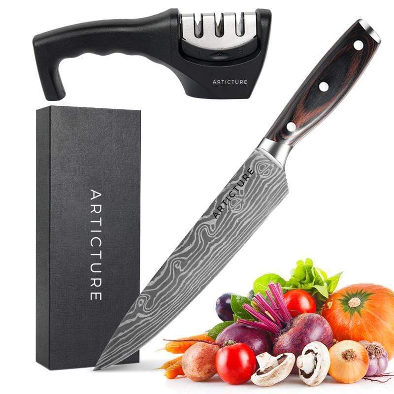 Oakwood Chef Knife - Nordic Side - dining, dinnerware, kitchen, knife