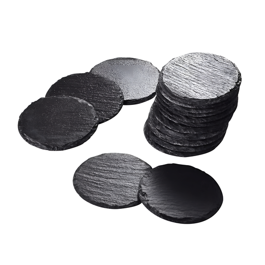 Set 16-Piece Natural Slate Coasters Set | Coasters | NordicAbode.com