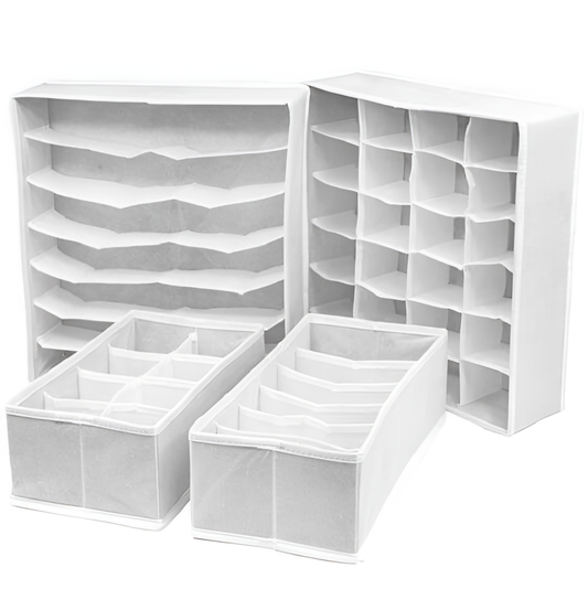 Foldable 4-Piece Foldable Underwear Organizer Set | Storage | NordicAbode.com
